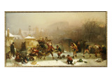 The Slide Below the Castle, Edinburgh, 1854 Giclee Print by John Ritchie