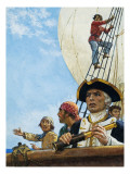 Captain Oyardvido and the Aurores Islands Giclee Print by Ken Petts