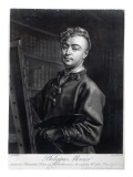 Self Portrait, Engraved by John Faber, 1735 reproduction procédé giclée par Mercier 