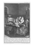 Heloise and Abelard in their Study Giclee Print by Jean Michel Moreau The Younger