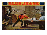 The Great Saw Mill Scene', Poster for 'Blue Jeans' Reproduction procédé giclée par American School 