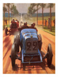 Men and Motors: Race Track Pioneers Giclee Print by Roy Nockolds