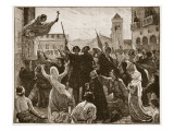 St. Bernard Preaching the Second Crusade reproduction procédé giclée par James Archer