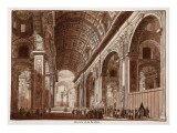 Interior of St. Peter's Basilica, 1833 Giclee Print by Agostino Tofanelli