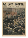 A Stormy Session at the Chamber of Deputies Giclée-tryk af French School A Stormy Session at the Chamber of Deputies Giclée-tryk af French School