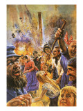 Scene from Zola's Novel 'Germinal' Giclee Print by English School 