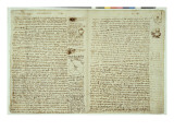 The Codex Hammer, Pages 124-127, 1508-12 Giclee Print by Leonardo da Vinci 