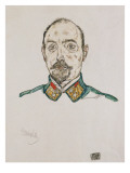 Portrait of a First Officer, 1916 reproduction procédé giclée par Schiele 