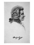 Portrait of Wolfgang Amadeus Mozart Giclee Print by French School 