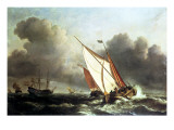 Dutch Shipping Offshore in a Rising Gale Giclee Print by Willem Van De, The Younger Velde