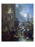 A Concert in a Public Square Giclee-trykk av Nicolaes Pietersz. Berchem