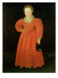 Portrait of a Little Boy, Wearing a Red Dress Giclee Print by Robert Peake
