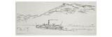 Steamboat on the Thuner Sea, 1911 reproduction procédé giclée par Paul Klee