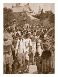 The British Forces Entering Mandalay, 1885 Giclee Print by William Barnes Wollen