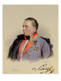 Johann Joseph Wenzel, Count Radetzky Reproduction procédé giclée par Josef Nikolaus Kriehuber