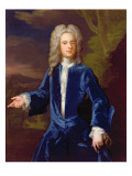 Portrait of a Gentleman in a Blue Velvet Coat reproduction procédé giclée par Godfrey Kneller