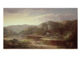 On the Shenandoah, C.1860 reproduction procédé giclée par William Louis Sonntag