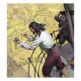 Gallileo on the Tower of Pisa Giclée-tryk af McConnell