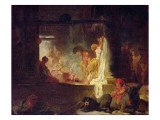 The Washerwomen, C.1759 Giclée-Druck von Jean-Honoré Fragonard