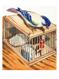 Tom Thumb in a Bird Cage, 1957 reproduction procédé giclée par Eduardo Teixeira Coelho