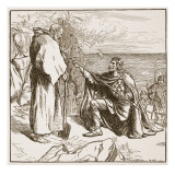 Egfrid Entreating St. Cuthbert Giclee Print by F.h. Townsend