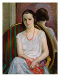 Portrait de femme reproduction procédé giclée par Henri Lebasque