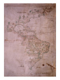 Map of the New World, C.1532 Giclée-Druck