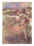 Four Dancers on Stage Giclee Print by Edgar Degas