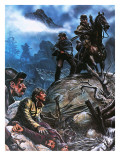 Gold Prospectors in New Zealand Giclee Print by Oliver Frey