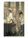 Reading the News, C.1874 Giclee Print by James Jacques Joseph Tissot