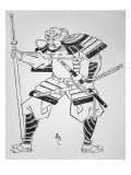 Unknown Japanese Warrior Reproduction procédé giclée par Japanese School 