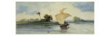 A Craft on an Indian River reproduction procédé giclée par George Chinnery