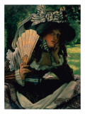 Girl with a Fan, C.1870-71 Giclee Print by James Jacques Joseph Tissot