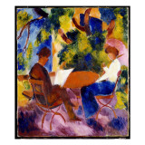 At the Garden Table, 1914 reproduction procédé giclée par August Macke