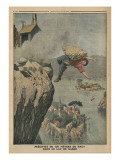 Falling in Lake Garda Giclee Print by French School 