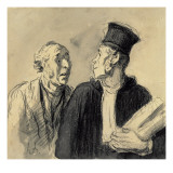The Lawyer and His Client Giclée-Druck von Honore Daumier