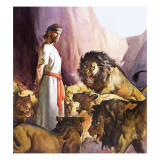 Daniel in the Lions' Den reproduction procédé giclée par McConnell 
