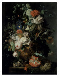 Roses, Flowers, Carnations Giclee Print by Jan van Huysum