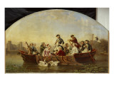 Boat Trip in Rheinsberg Giclee Print by Theobald Reinhold von Oer