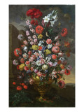 Lilies, Tulips, Carnations reproduction procédé giclée par Bartolomeo Bimbi