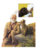 Greyfriars Bobby and Auld Jock Giclee Print by Bob Hersey