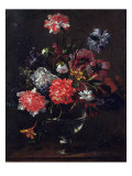 Flowers in a Glass Vase Giclee-trykk av Nicolas Baudesson