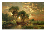 Medfield, Massachusetts Reproduction procédé giclée par George Inness