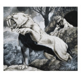 Sabre-Toothed Tigers Giclee Print by Richard Hook