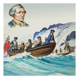 Captain Cook in New Zealand Giclee Print by Mcbride 