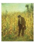 Man in a Cornfield Giclee Print by Eastman Johnson