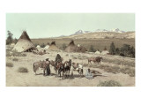 Indian Encampment, 1892 Impressão giclée por Henry F. Farny Indian Encampment, 1892 Impressão giclée por Henry F. Farny