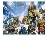 Hannibal Crossing the Alps Giclee Print by Mcbride 