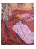 Woman Seated on a Red Settee Lámina giclée por Henri de Toulouse-Lautrec
