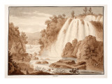 Cascade at Tivoli, 1833 reproduction procédé giclée par Agostino Tofanelli